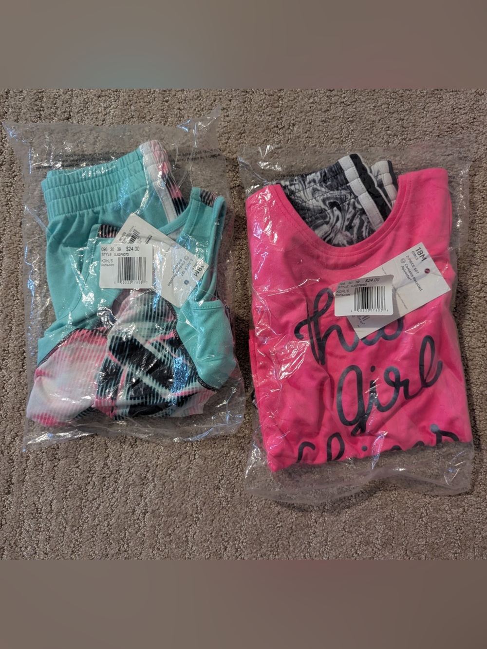 *2 SETS* Little Girls Jumping Beans summer 2-piece Tank Top Skirt Sets